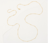 Diamonique Sterling Silver Goldclad 35th Anniversary Round Cut Bezel Set Necklace,  35"